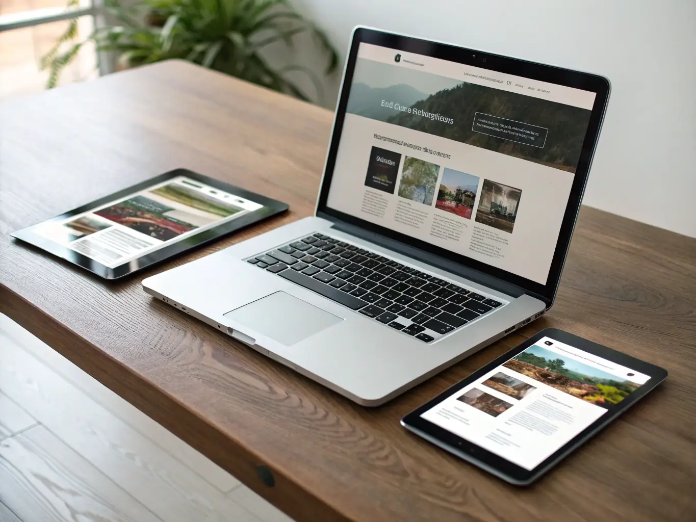 A sleek, mobile-responsive website displayed on various devices, showcasing Mégane Quenette's web development expertise.